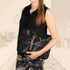 Black Marble Monogram Name Laptop Sleeve